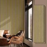 Panel de pared de listones de madera UNIKOO - 60 cm x 240 cm, panel 3D acanalado que absorbe el sonido, ideal para la decoración moderna del hogar.