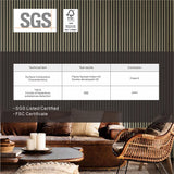 Panel de pared de listones de madera UNIKOO - 60 cm x 240 cm, panel 3D acanalado que absorbe el sonido, ideal para la decoración moderna del hogar.