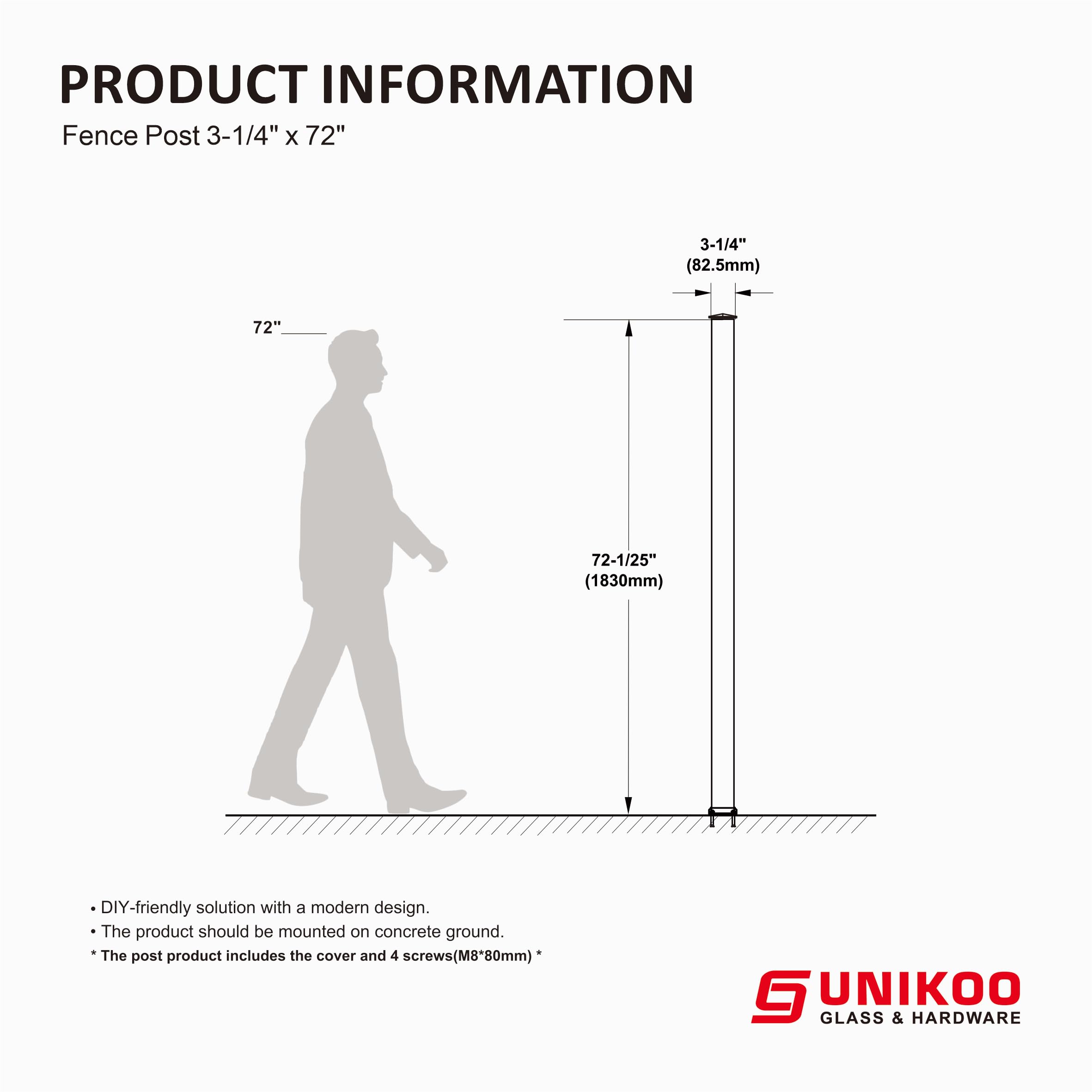 UNIKOO 1 panel de valla de privacidad de aluminio para protección contra el viento