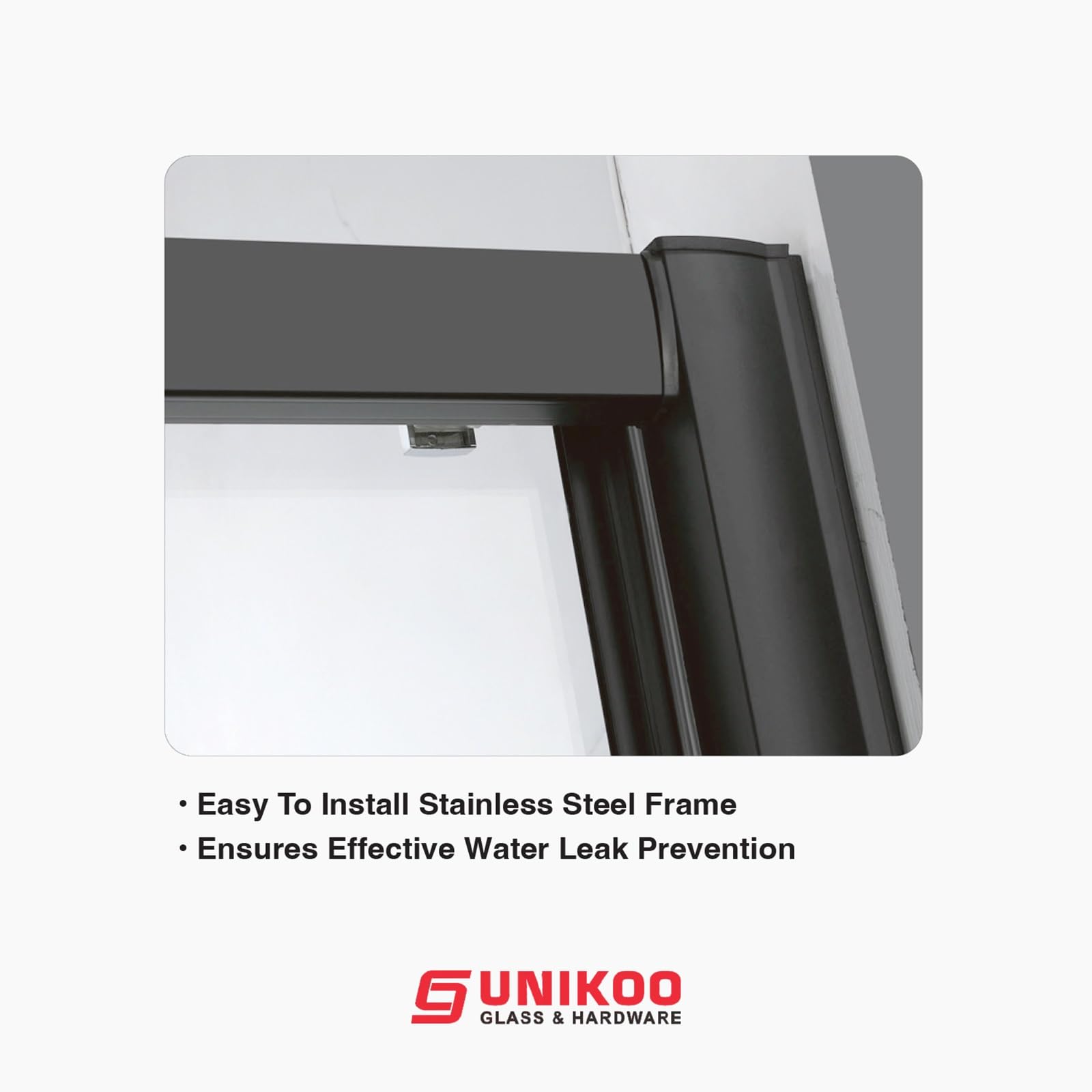 Puerta de ducha corredera simple con marco UK003