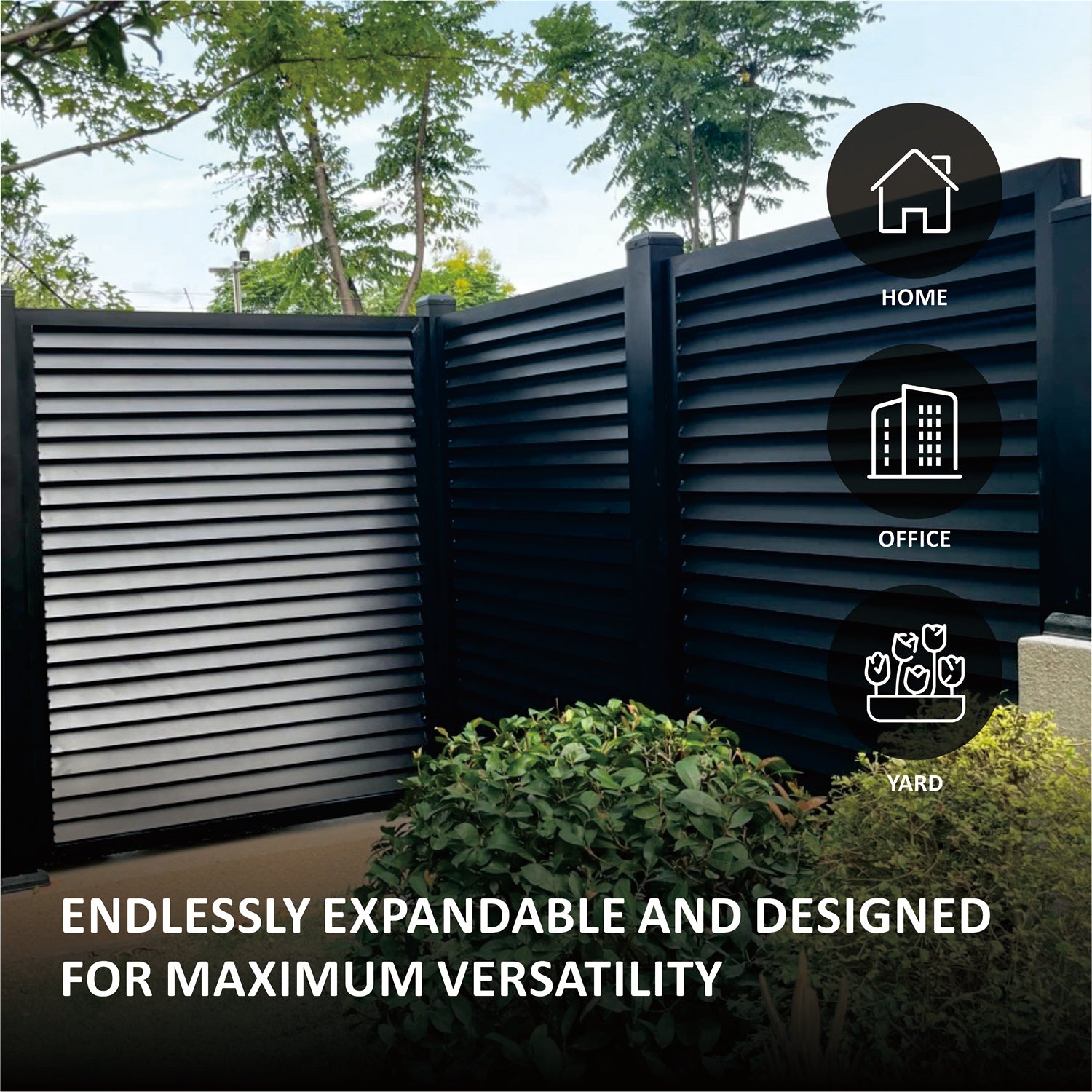 ALUMINUM ASSEMBLED LOUVER FENCE 72in X 72in