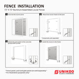 ALUMINUM ASSEMBLED LOUVER FENCE 72in X 72in