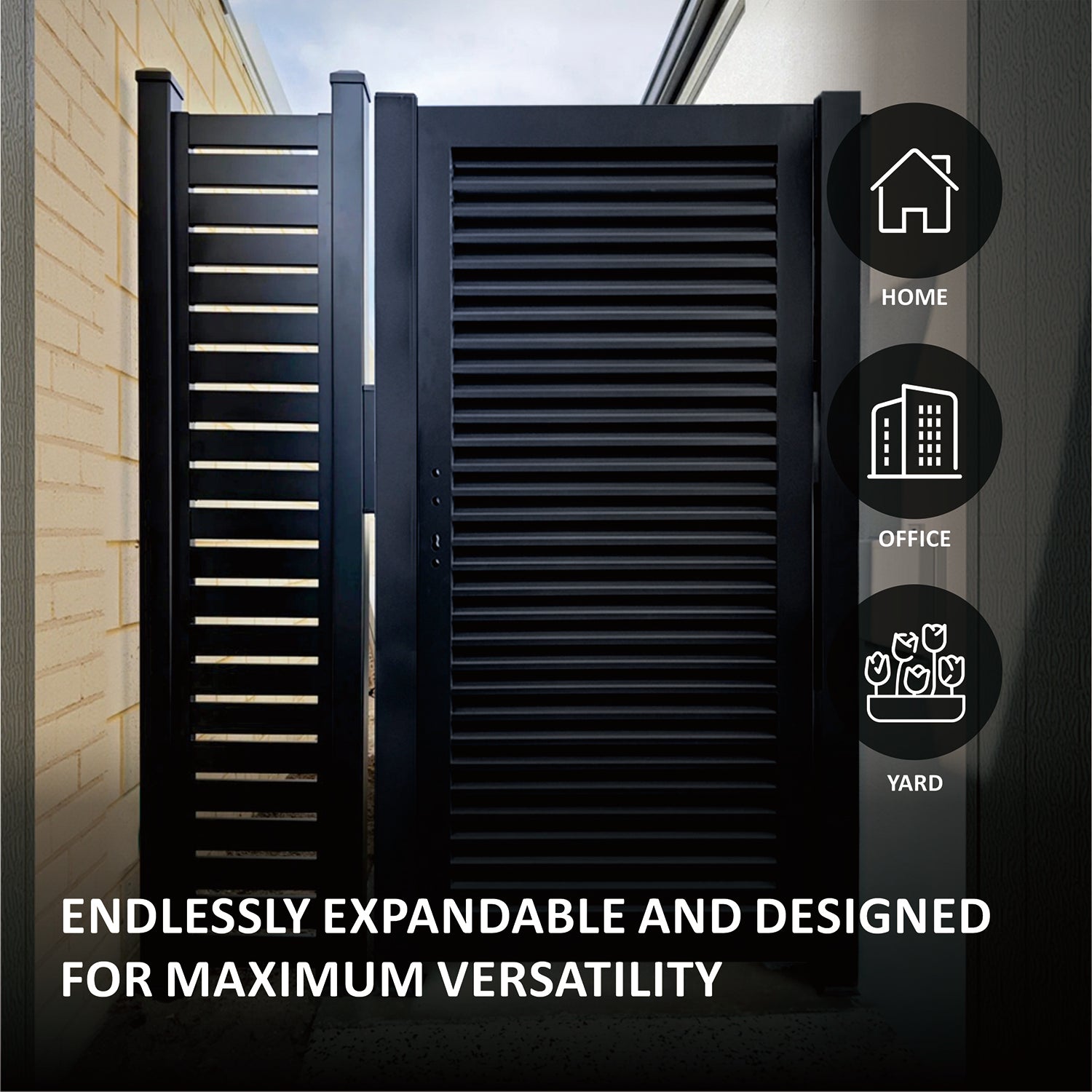 ALUMINUM LOUVER SWING GATE 48inX72in