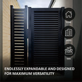 ALUMINUM LOUVER SWING GATE 48inX72in