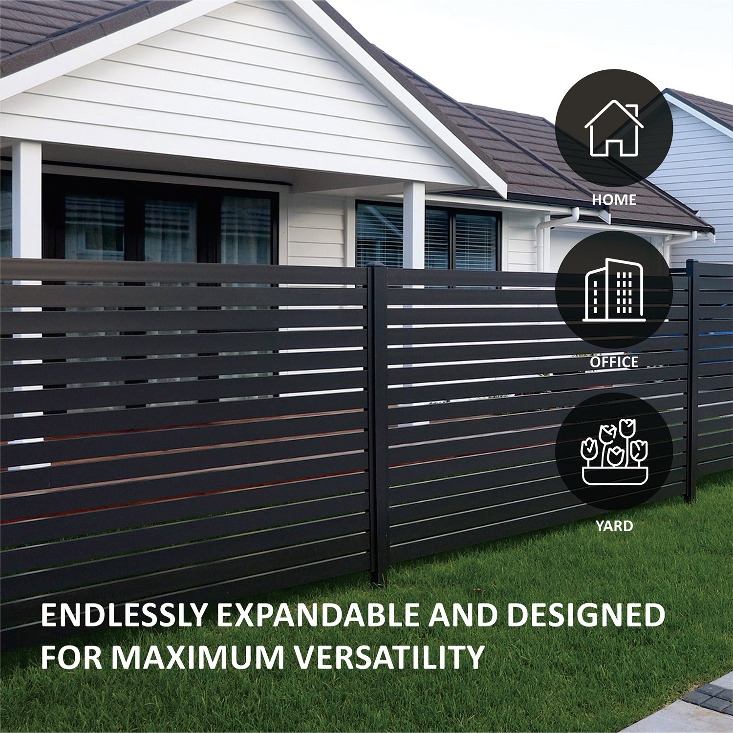 ALUMINUM ASSEMBLED SLAT FENCE 72inX72in