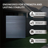 ALUMINUM ASSEMBLED SLAT FENCE 72inX72in