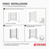 ALUMINUM ASSEMBLED SLAT FENCE 72inX72in
