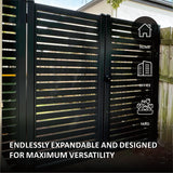 ALUMINUM SLAT SWING GATE 48inX72in
