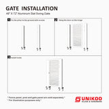 ALUMINUM SLAT SWING GATE 48inX72in