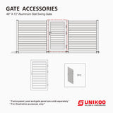 ALUMINUM SLAT SWING GATE 48inX72in