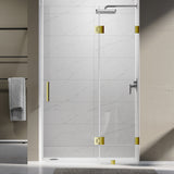 UKH07B3D 46-47 in. W x 80 in. H Frameless  Glass-to-Glass Hinged Swing Shower Door  with 3/8 in. SGCC Certified Tempered Glass