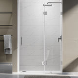UKH07B3D 46-47 in. W x 80 in. H Frameless  Glass-to-Glass Hinged Swing Shower Door  with 3/8 in. SGCC Certified Tempered Glass