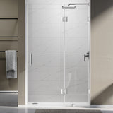 UKH07B3D 46-47 in. W x 80 in. H Frameless  Glass-to-Glass Hinged Swing Shower Door  with 3/8 in. SGCC Certified Tempered Glass