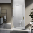 UKH07A 24-3/8 in. to 25 in. W X 80 in. H Frameless Hinged Shower Door with EnduroShield 3/8 in. Clear Glass