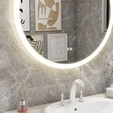 32 in. W x 32 in. H Round Frameless Anti-Fog Wall-Mounted LED Backlit Light Bathroom Vanity Mirror