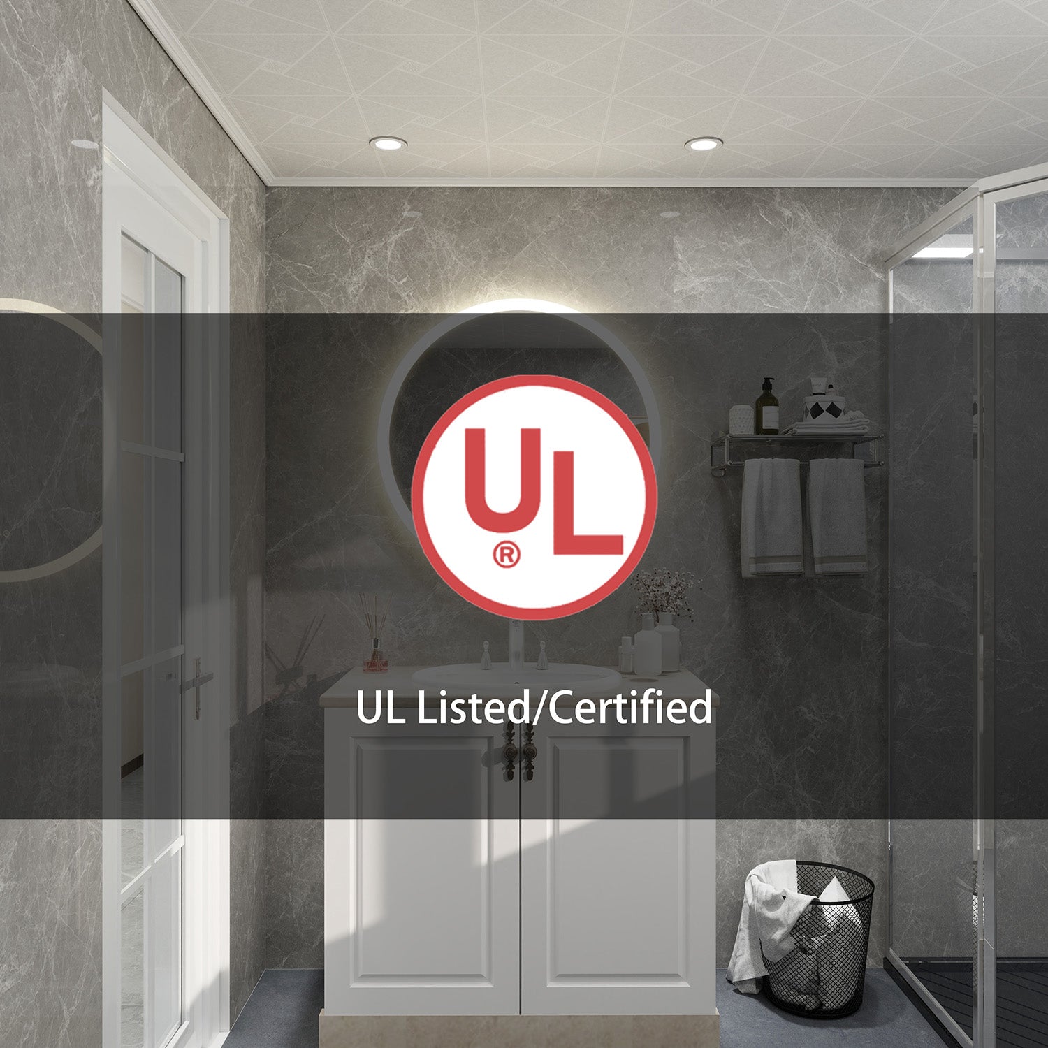 32 in. W x 32 in. H Round Frameless Anti-Fog Wall-Mounted LED Backlit Light Bathroom Vanity Mirror