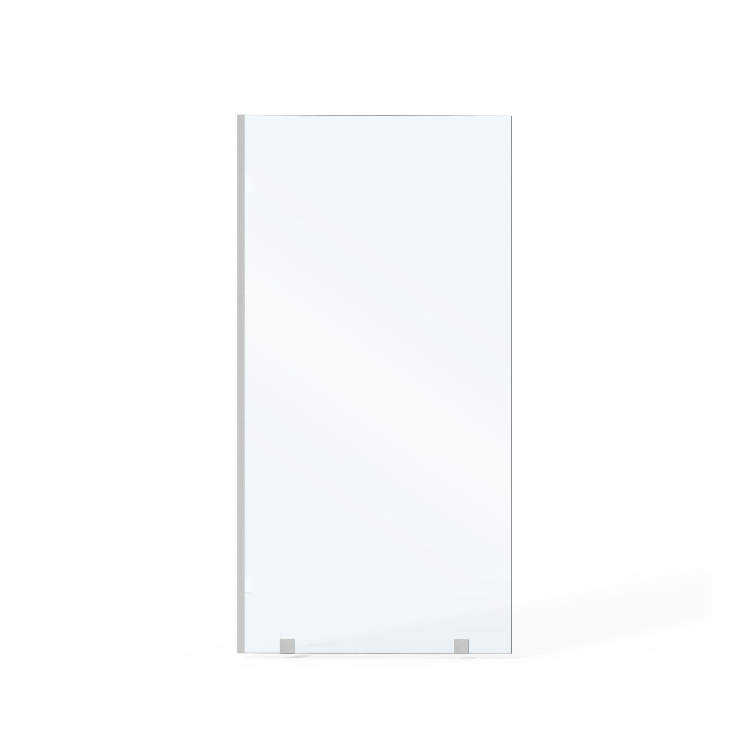 UKH07B 39" W x 80" H Shower Glass Panel, Semi-Framed Fixed Glass Shower Panel with Solid Frame, 3/8" (10mm) Thick Clear Certified Tempered Shower Door, Bathroom Shower Screen