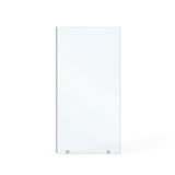 UKH07B 32"W x 80"H Shower Glass Panel, Semi-Framed Fixed Glass Shower Panel with Solid Frame, 3/8" (10mm) Thick Clear Certified Tempered Shower Door, Bathroom Shower Screen