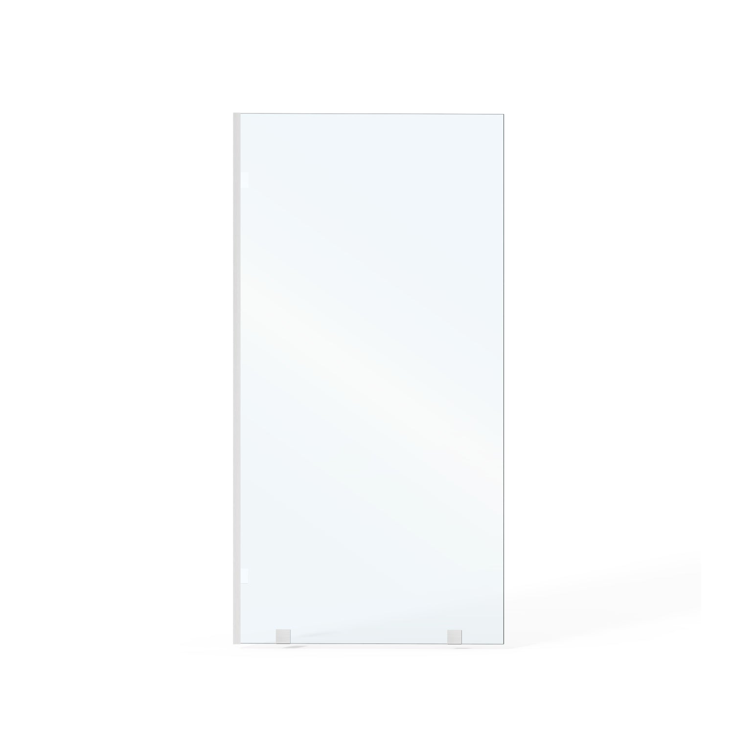 UKH07B 29" W x 80" H Shower Glass Panel, Semi-Framed Fixed Glass Shower Panel with Solid Frame, 3/8" (10mm) Thick Clear Certified Tempered Shower Door, Bathroom Shower Screen
