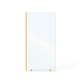 UKH07B  27" W x 80" H Shower Glass Panel, Semi-Framed Fixed Glass Shower Panel with Solid Frame, 3/8" (10mm) Thick Clear Certified Tempered Shower Door, Bathroom Shower Screen