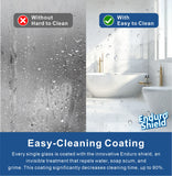UKH07B  25" W x 80" H Shower Glass Panel, Semi-Framed Fixed Glass Shower Panel with Solid Frame, 3/8" (10mm) Thick Clear Certified Tempered Shower Door, Bathroom Shower Screen