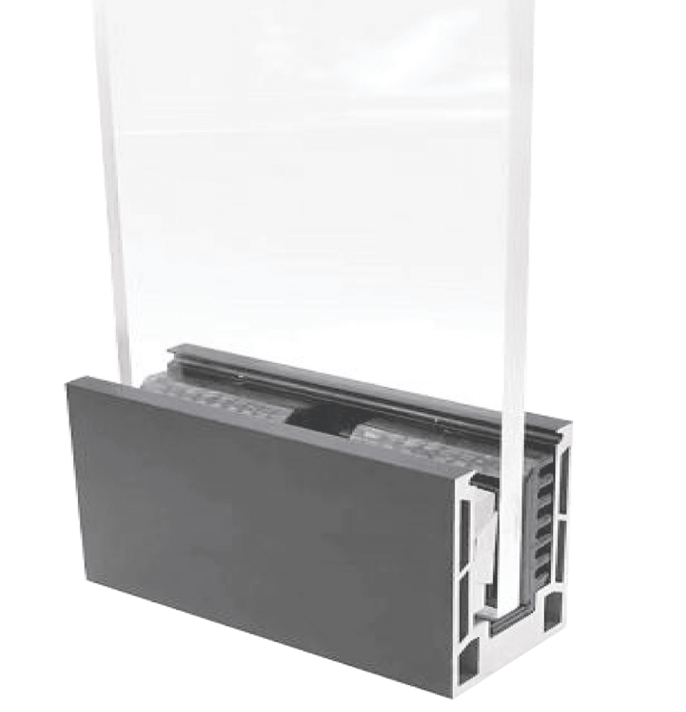 120 in ALUMINUM SQUARE BASE SHOE (CBSA120D) – Unikoo Glass & Hardware
