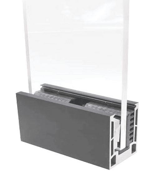 120 in ALUMINUM SQUARE BASE SHOE