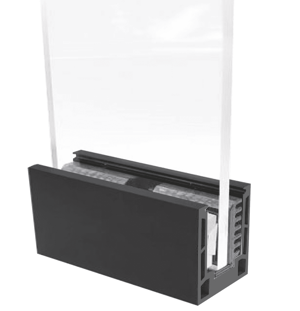120 in ALUMINUM SQUARE BASE SHOE (CBSA120D) – Unikoo Glass & Hardware