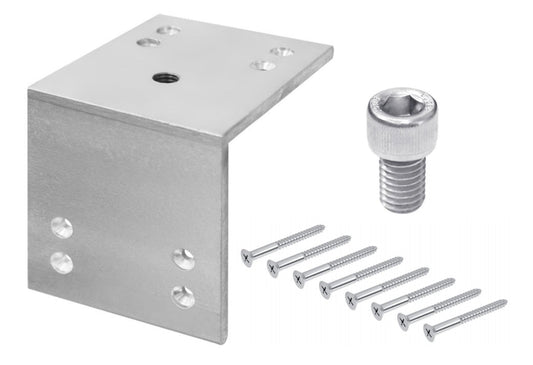 Zinc Plated Wood Mount L-Angle Kit 1/2in-13