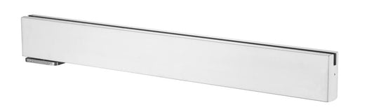 1/2" GLASS 4" SQUARE DOOR RAIL WITHOUT LOCK, WITH BOTTOM BASE PLATE