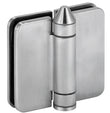 Left Hand 180 Degree Glass to Glass Self-Closing Gate Hinge-Brushed Nickel