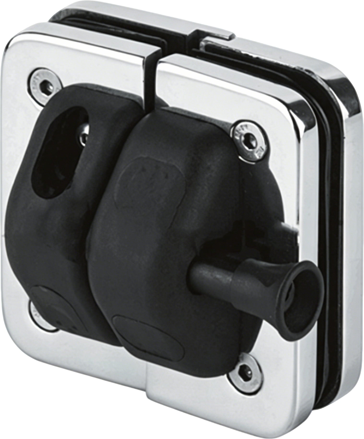 180 Degree Glass-to-Glass Gate Latch with Magnetic Lock-Brushed Nickel