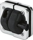 180 Degree Glass-to-Glass Gate Latch with Magnetic Lock-Brushed Nickel