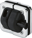 180 Degree Glass-to-Glass Gate Latch with Magnetic Lock-Brushed Nickel