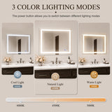 LED Mirror Frameless LED Vanity Mirror, Anti-Fog Bathroom Wall Mirror with Front Light