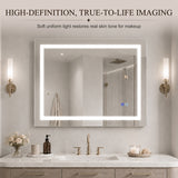 LED Mirror Frameless LED Vanity Mirror, Anti-Fog Bathroom Wall Mirror with Front Light