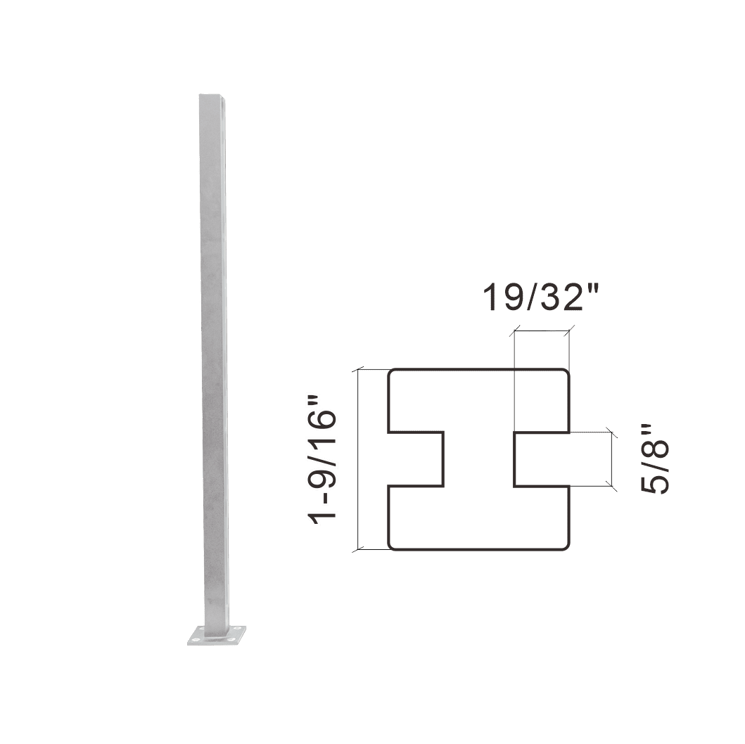 44 1/4 in BILATERAL NOTCH POST CLAMP