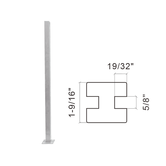 44 1/4 in BILATERAL NOTCH POST CLAMP