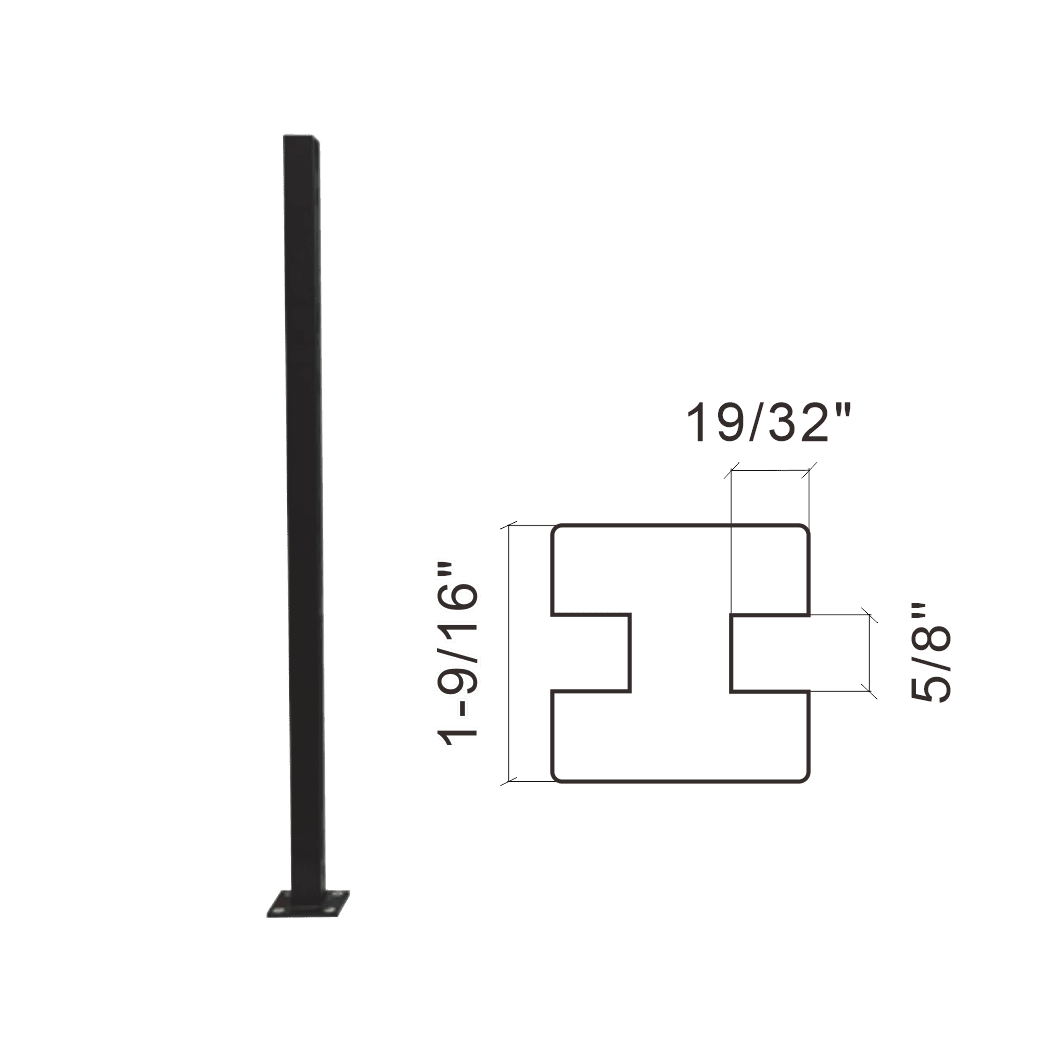 44 1/4 in BILATERAL NOTCH POST CLAMP