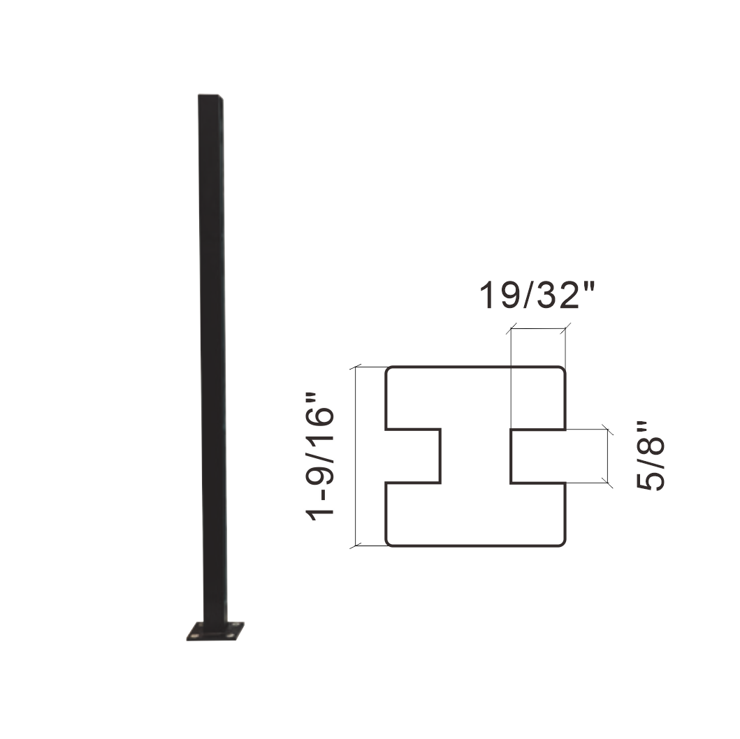 44 en POSTE CENTRAL DE 180 GRADOS