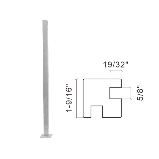 44 1/4 in 90 DEGREE CORNER POST