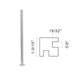 44 in 90 DEGREE CORNER POST (CNR03PT-44)