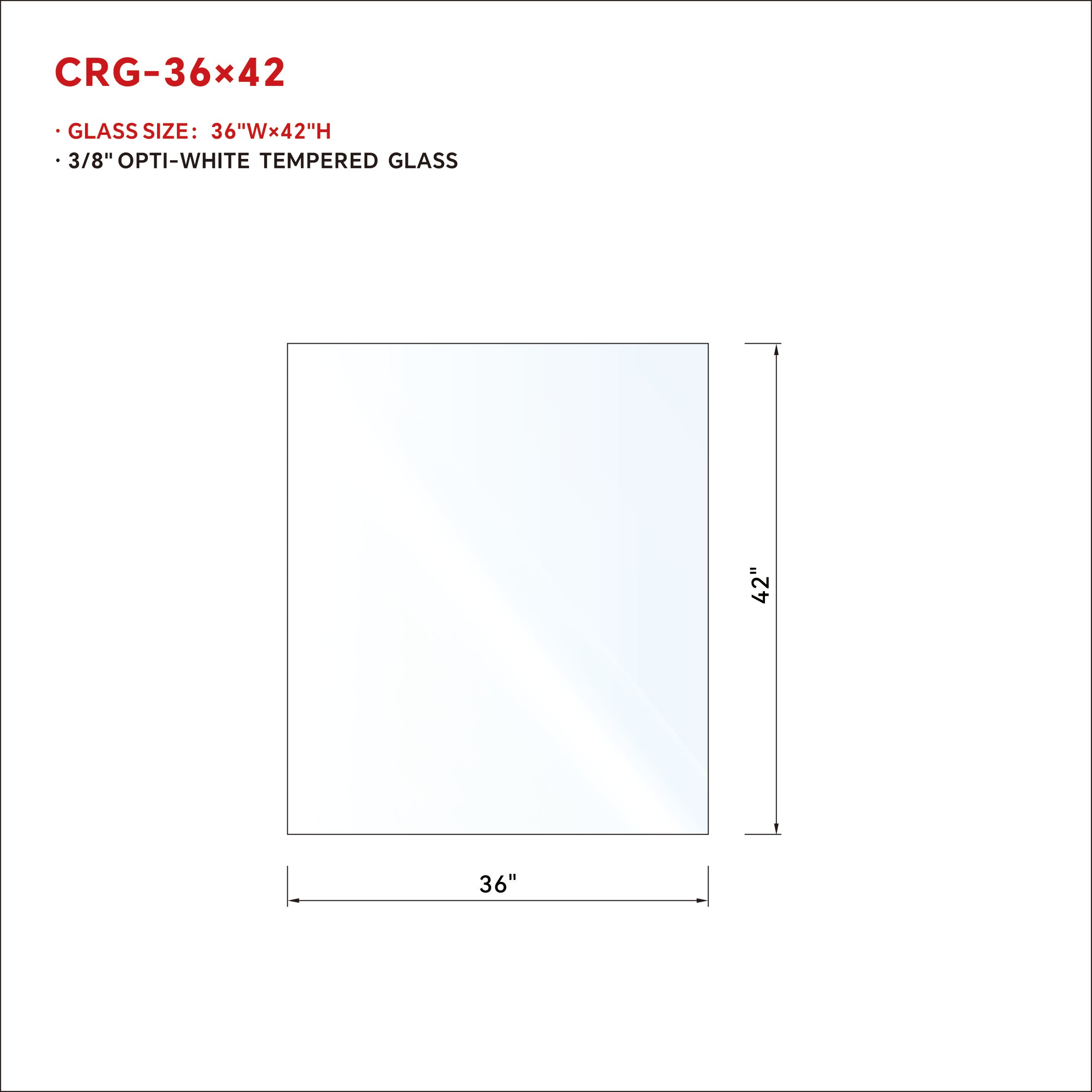1/2 in RAILING GLASS CLEAR TEMPERED