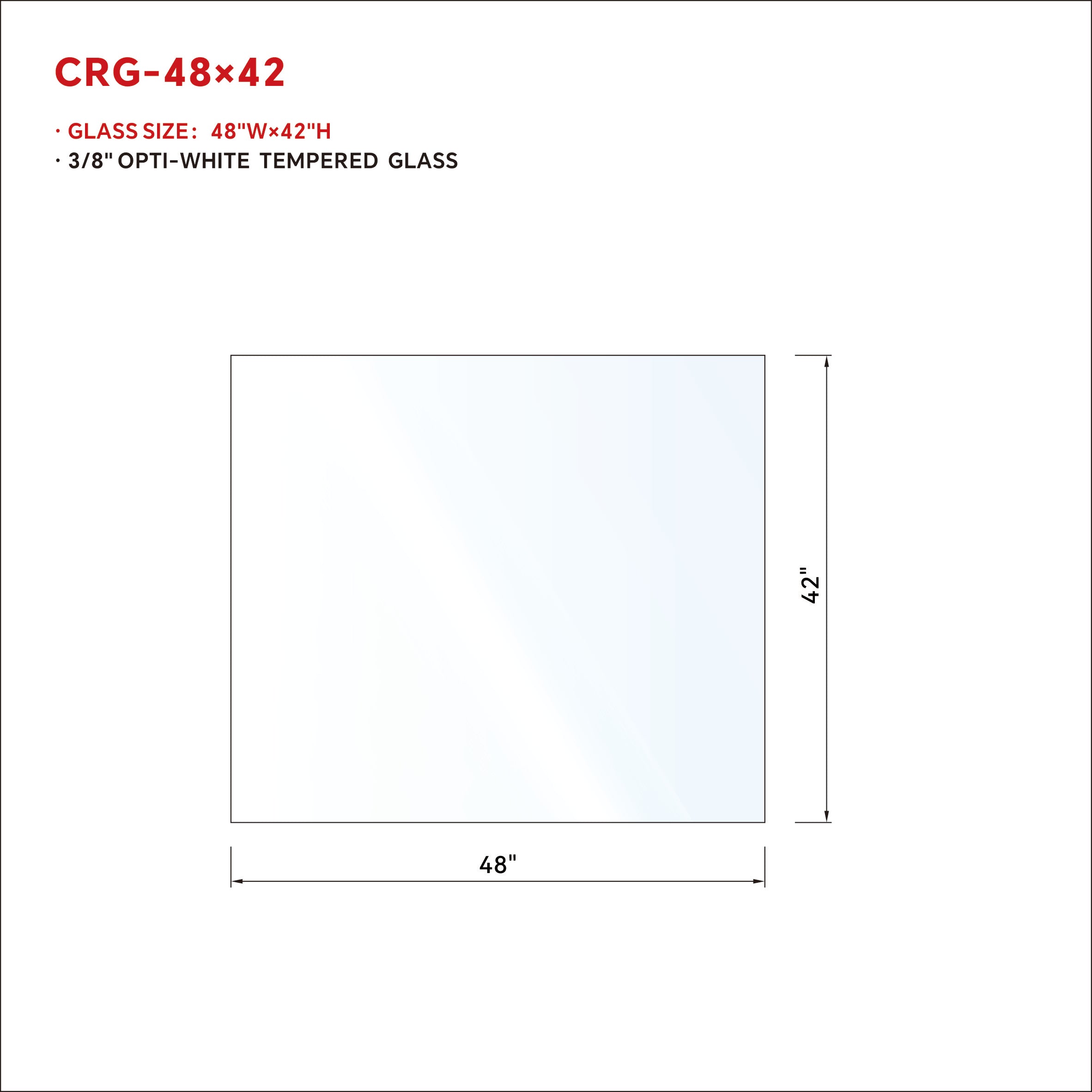 1/2 in RAILING GLASS CLEAR TEMPERED
