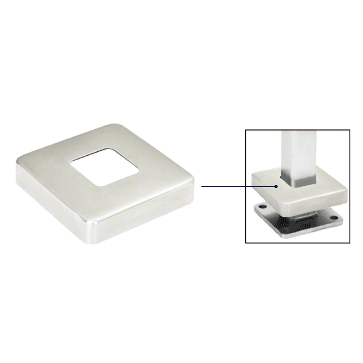 COMMERCIAL - SQUARE POST FLANGE COVER (07RPFC)