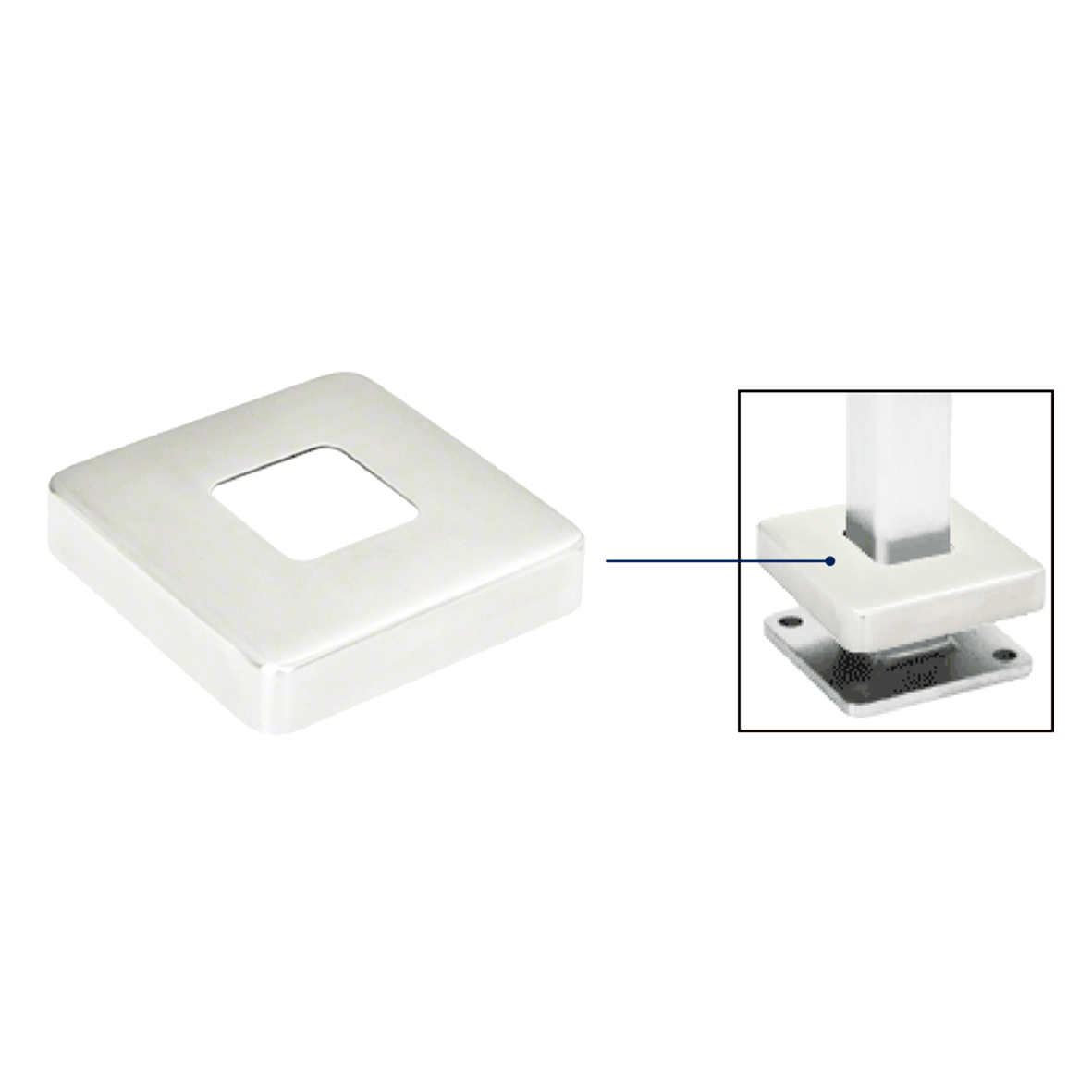 COMMERCIAL - SQUARE POST FLANGE COVER (07RPFC)