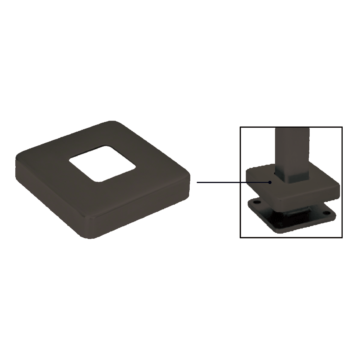COMMERCIAL - SQUARE POST FLANGE COVER (07RPFC)