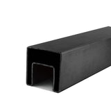 120" 1-9/16" Square Cap Rail W / Plastic Insert For 1/2" Glass