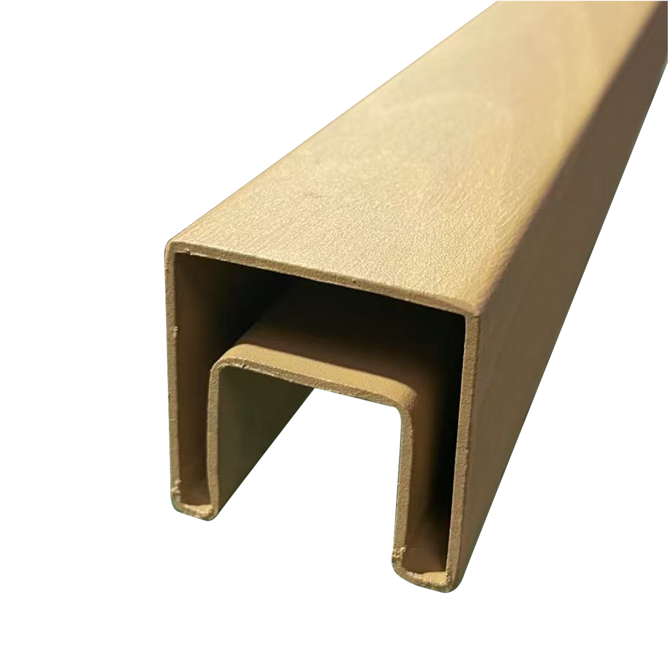 120" 1-9/16" Square Cap Rail W / Plastic Insert For 1/2" Glass