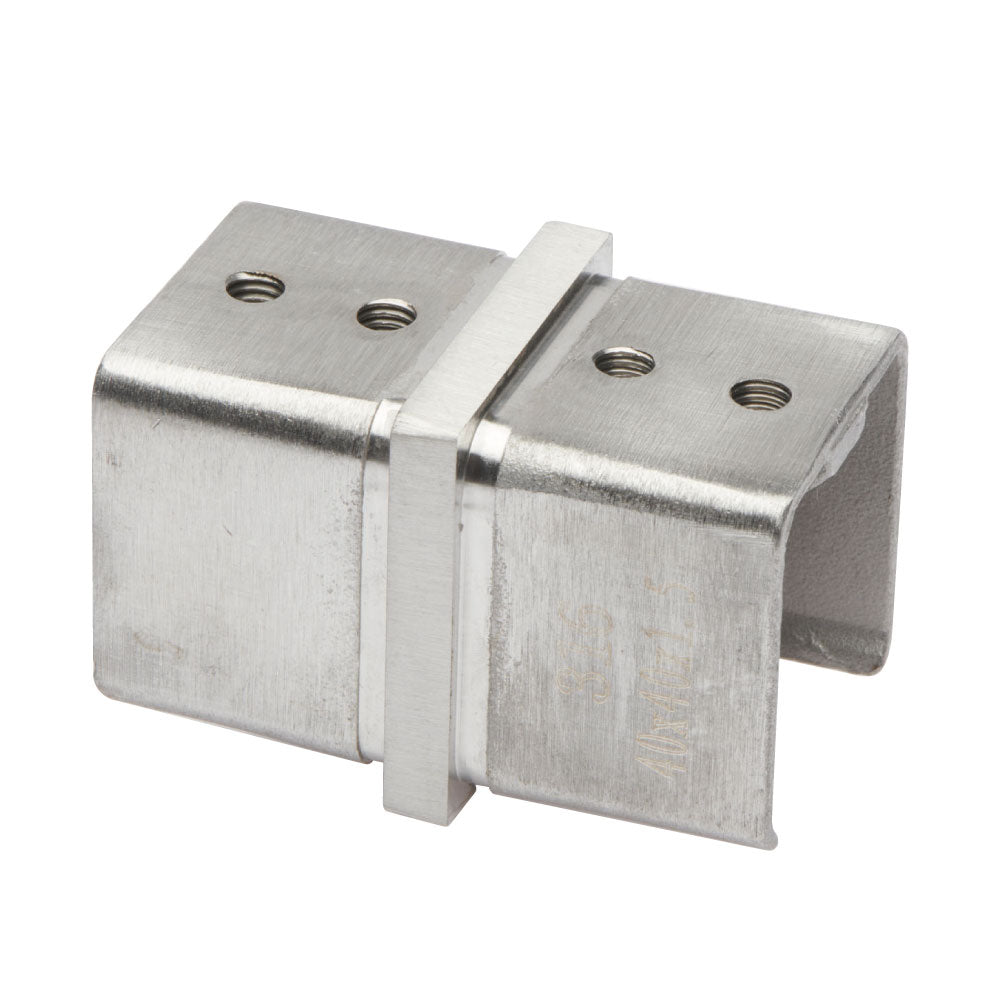 Conector en línea para riel con tapa cuadrada de 1-9/16"